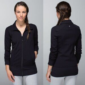Lululemon Black Luon Full Zip Nice Asana Jacket